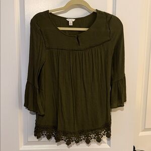 Olive Green Women's Top